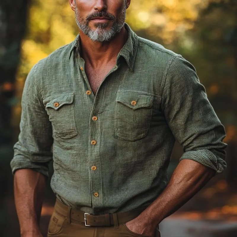 Men's Casual Comfort Waffle Shirt 26782862F sold by Manly product image thumbnail 2