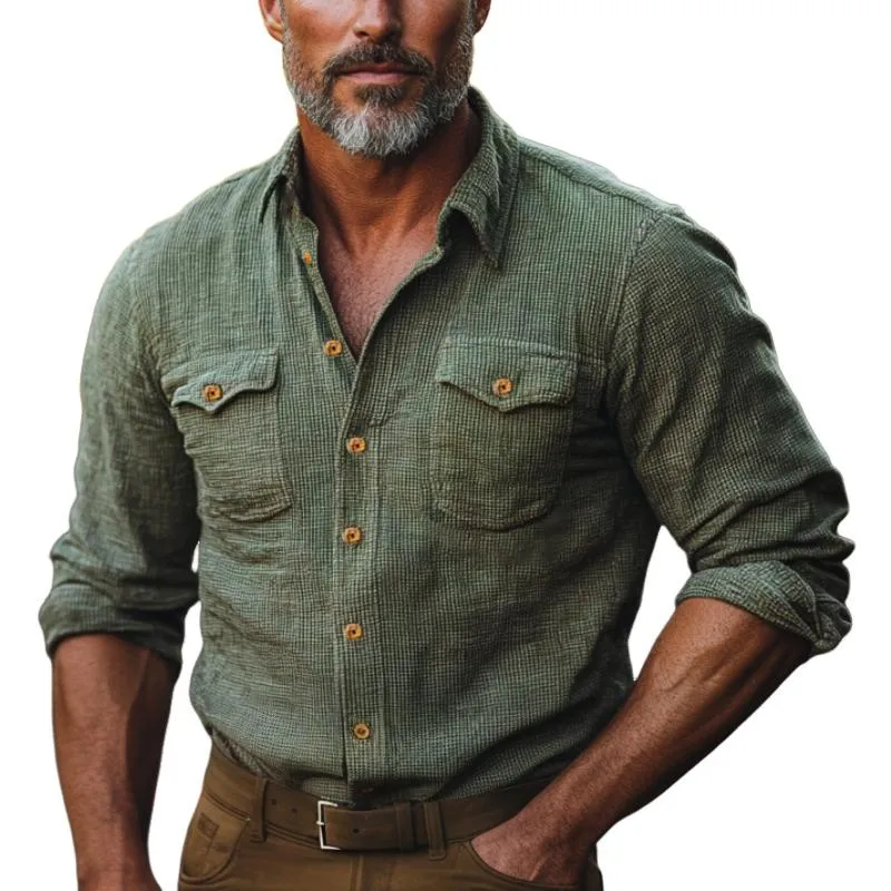 Men's Casual Comfort Waffle Shirt 26782862F sold by Manly