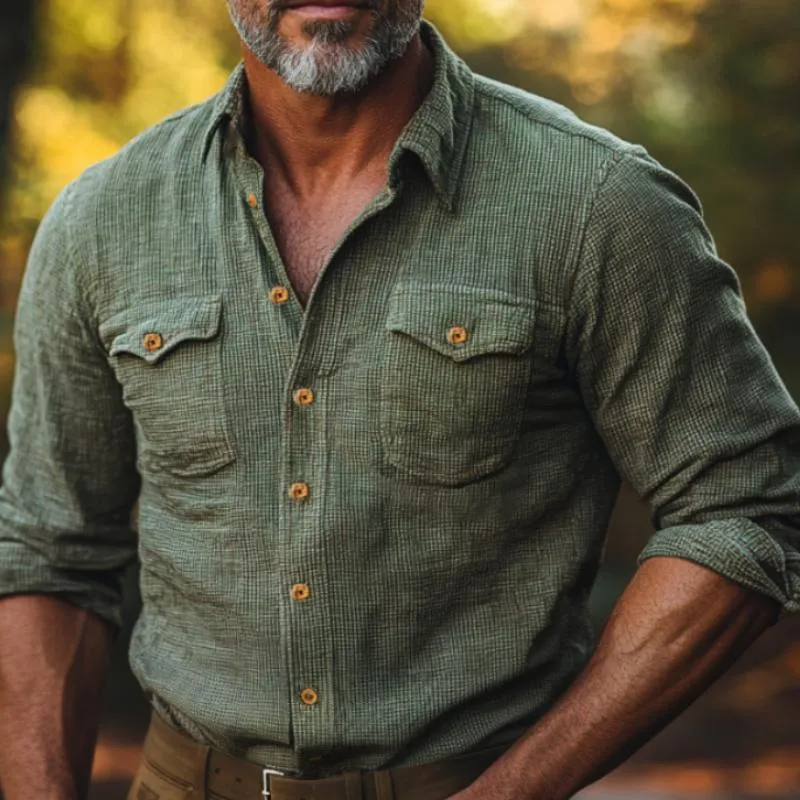 Men's Casual Comfort Waffle Shirt 26782862F sold by Manly product image thumbnail 3