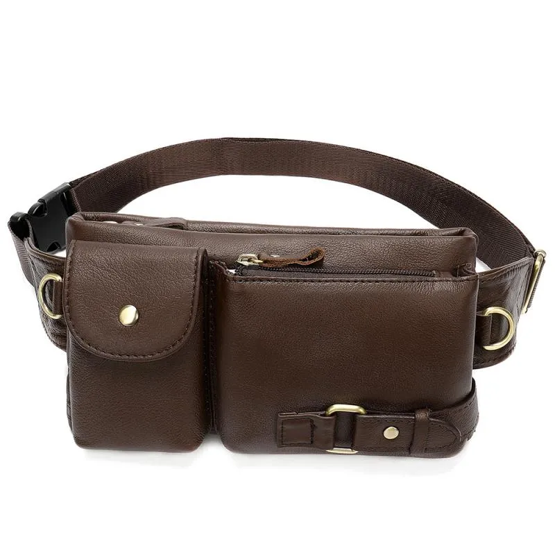 Men's Classic Genuine Leather Waist And Messenger Bag 80298381K sold by Manly product image thumbnail 4
