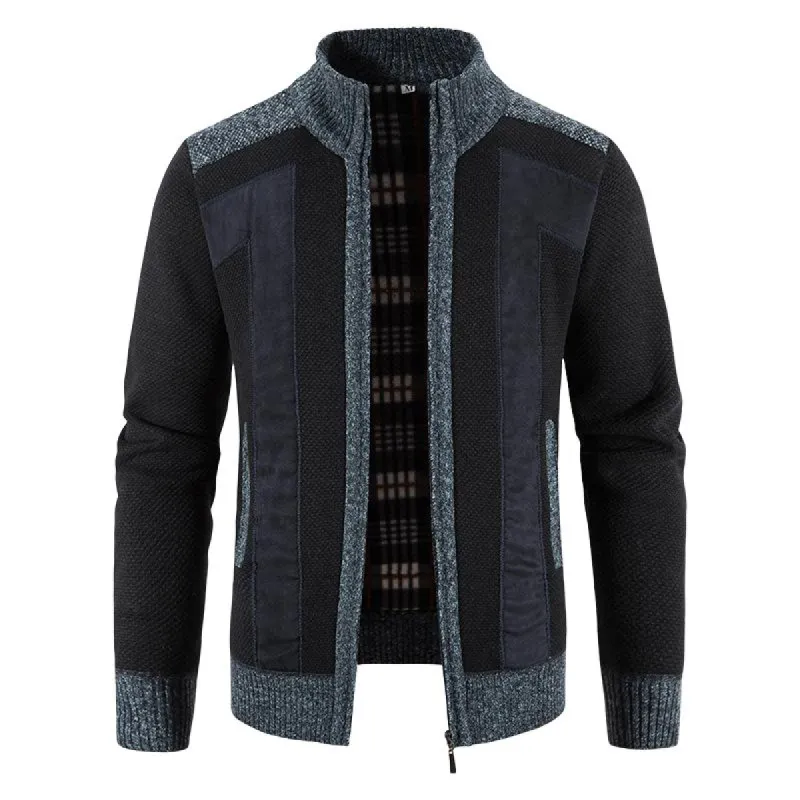 Men's Casual Stand Collar Knitted Jacket 88685440F sold by Manly