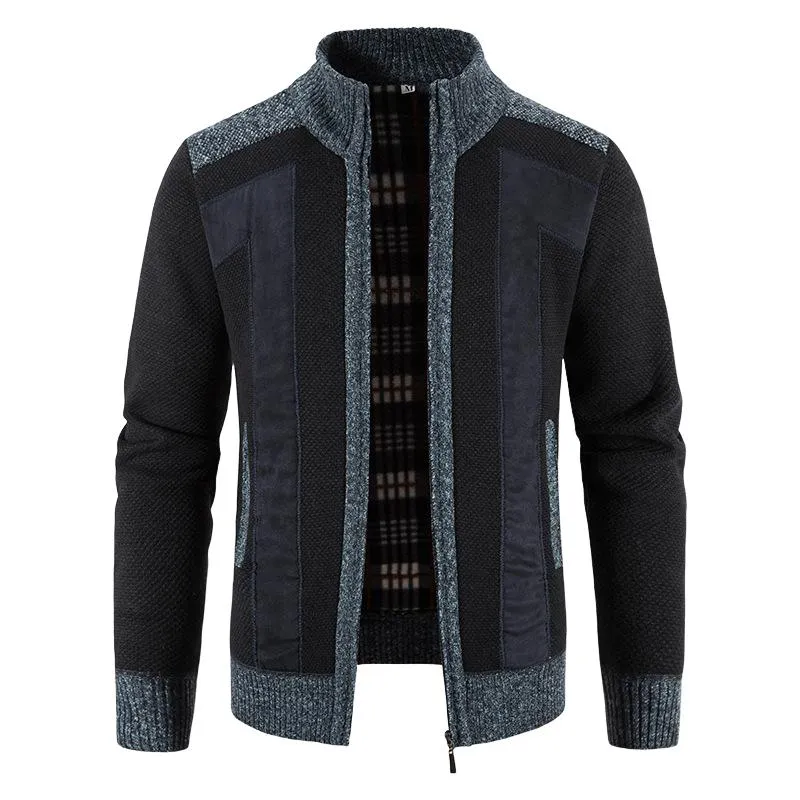 Men's Casual Stand Collar Knitted Jacket 88685440F sold by Manly