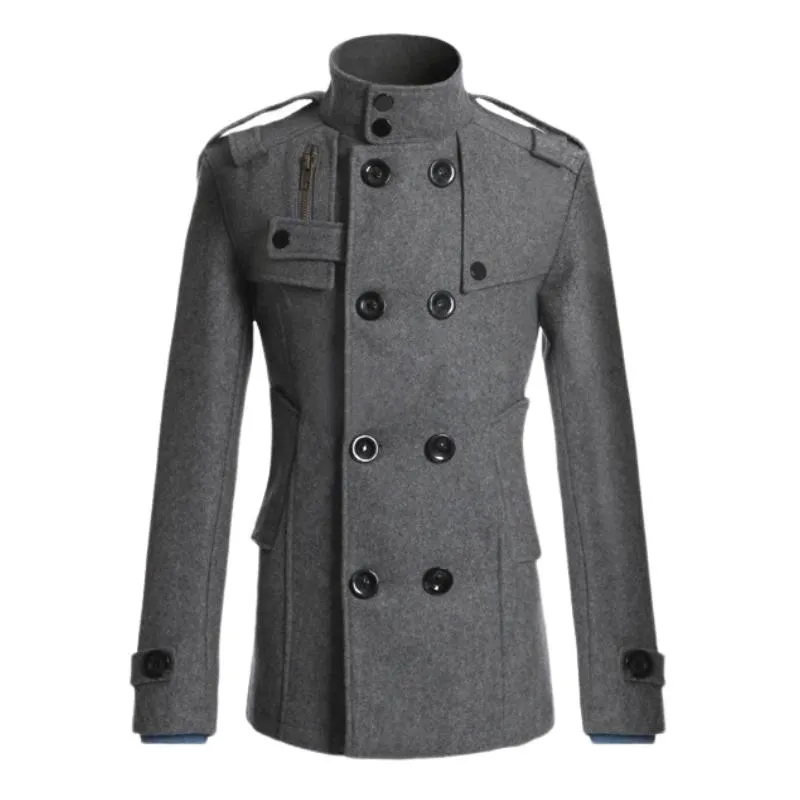 Men's Classic Mid-length Double-breasted Wool Coat 24383861F sold by Manly product image thumbnail 3
