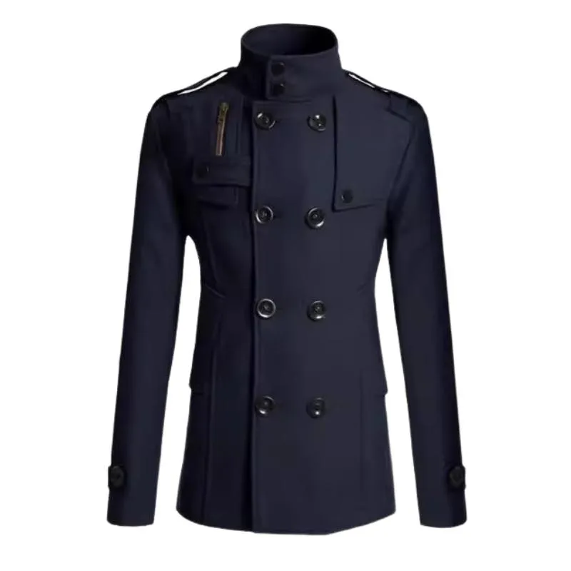 Men's Classic Mid-length Double-breasted Wool Coat 24383861F sold by Manly product image thumbnail 4