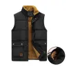 Men's Autumn And Winter Classic Plus Velvet Cotton Stand Collar Vest 91365891K sold by Manly
