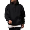 Men's Casual Solid Color Kangaroo Pocket Hooded Long Sleeve Sweatshirt 22891112Y sold by Manly