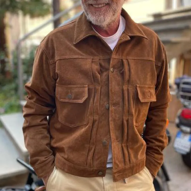 Men's Vintage Suede Lapel Jacket 45358456F sold by Manly product image thumbnail 2