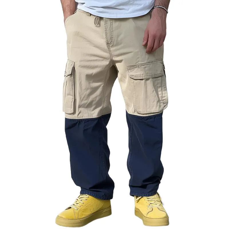 Men's Colorblock Cotton Multi-pocket Cargo Pants 78468086Z sold by Manly