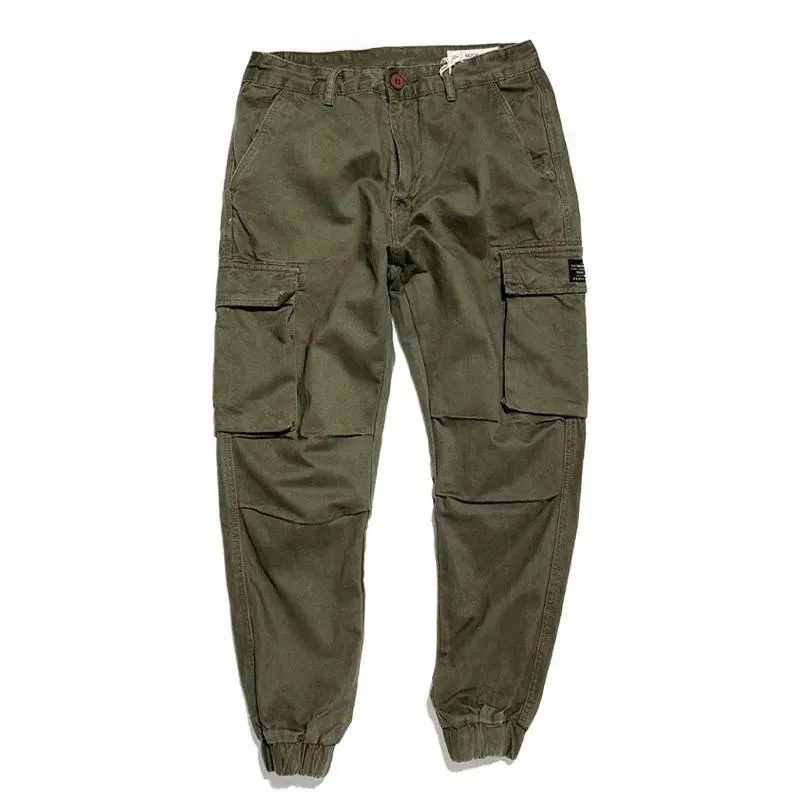 Men's Solid Color Cotton Washed Multi-pocket Cargo Pants 65988106Z sold by Manly product image thumbnail 5