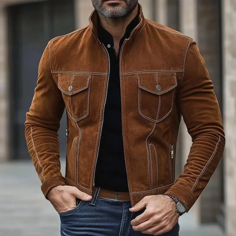 Men's Vintage Suede Zip-Up Jacket 09285497X sold by Manly product image thumbnail 2