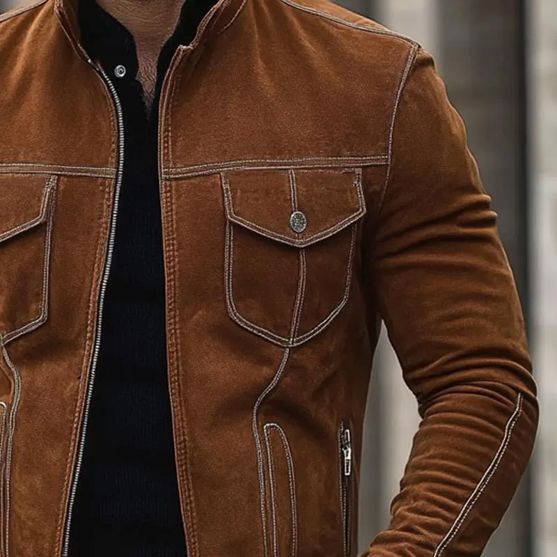 Men's Vintage Suede Zip-Up Jacket 09285497X sold by Manly product image thumbnail 3