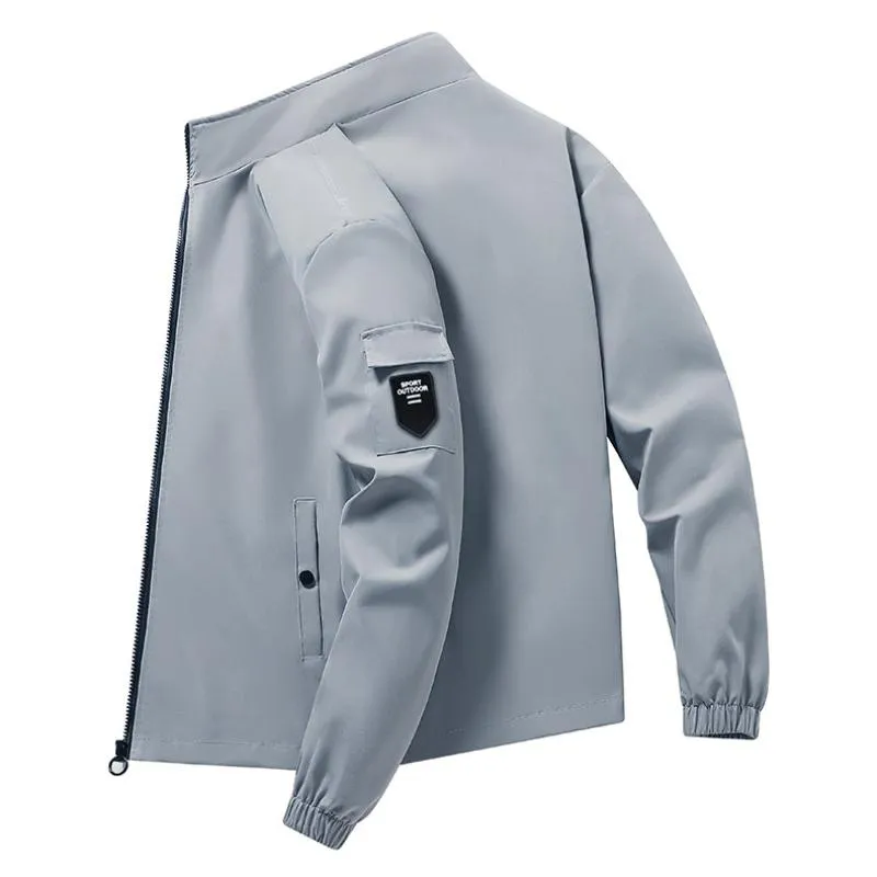 Men's Classic Casual Baseball Jacket Zipper Stand Collar Jacket 42931816K sold by Manly product image thumbnail 4