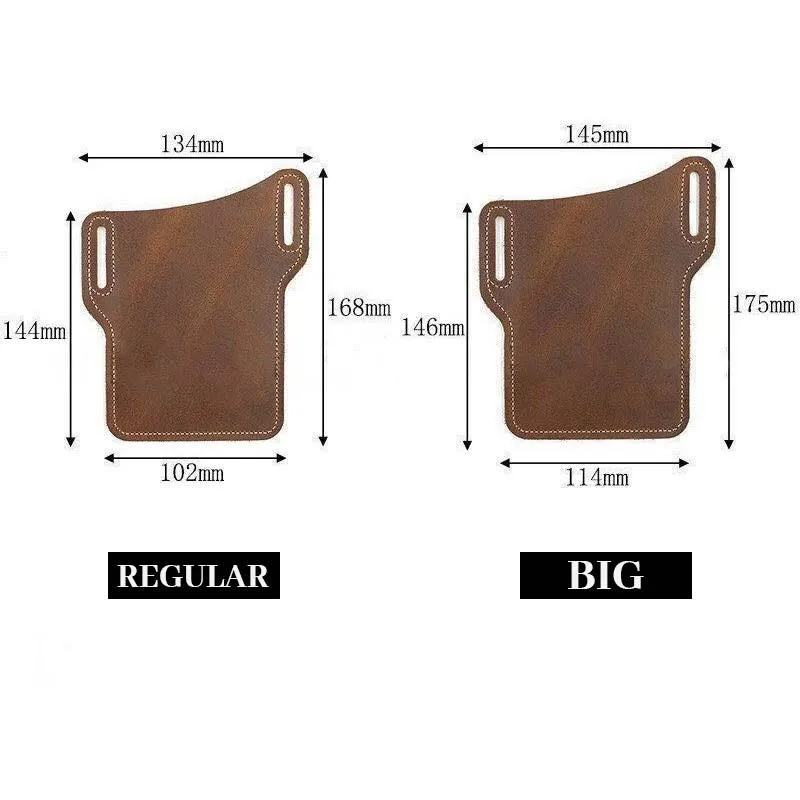 Men's Vintage Outdoor Genuine Leather Mobile Phone Waist Bag 55476577K sold by Manly product image thumbnail 4