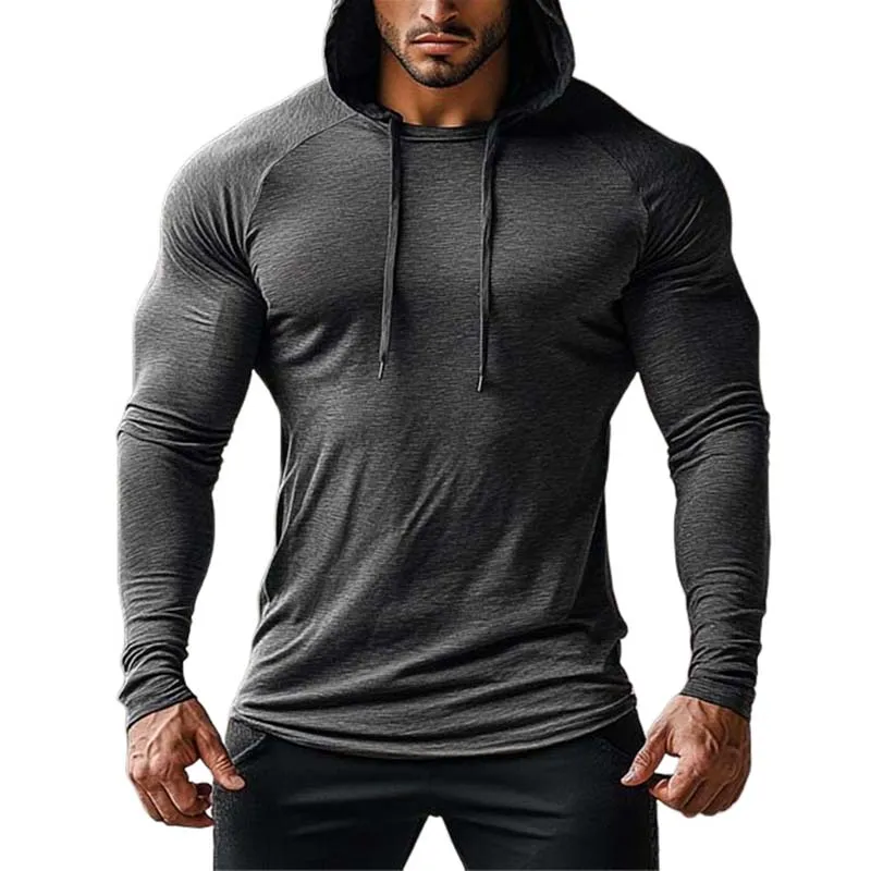 Men's Classic Casual Slim Fit Hooded Long Sleeve T-Shirt 82836949K sold by Manly