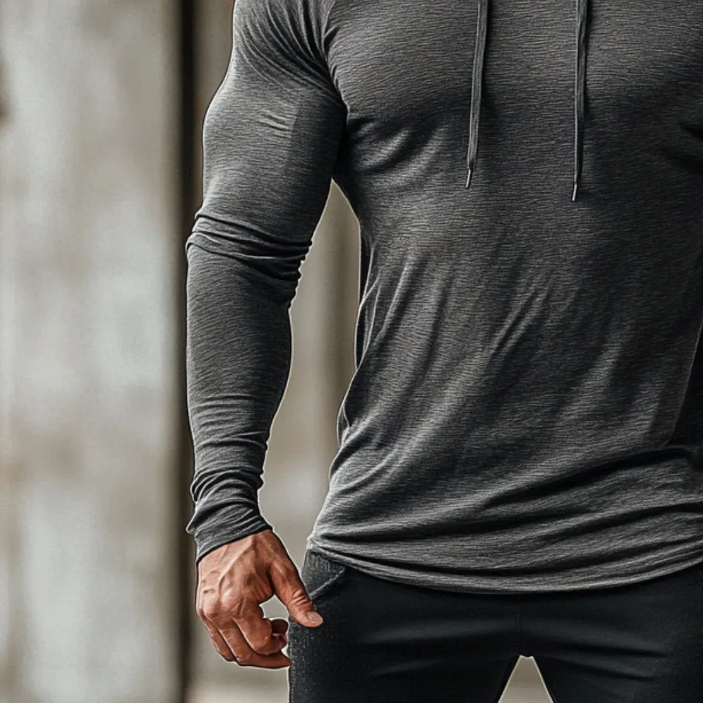 Men's Classic Casual Slim Fit Hooded Long Sleeve T-Shirt 82836949K sold by Manly product image thumbnail 4