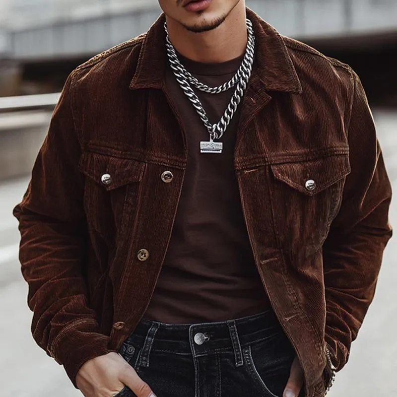 Men's Vintage Button Corduroy Jacket 07598306U sold by Manly product image thumbnail 3