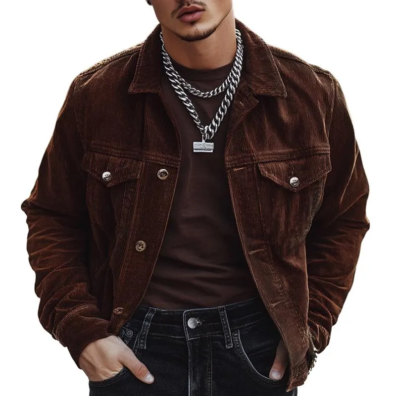 Men's Vintage Button Corduroy Jacket 07598306U sold by Manly