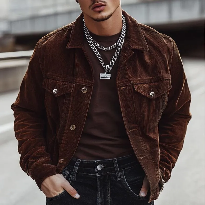 Men's Vintage Button Corduroy Jacket 07598306U sold by Manly product image thumbnail 2