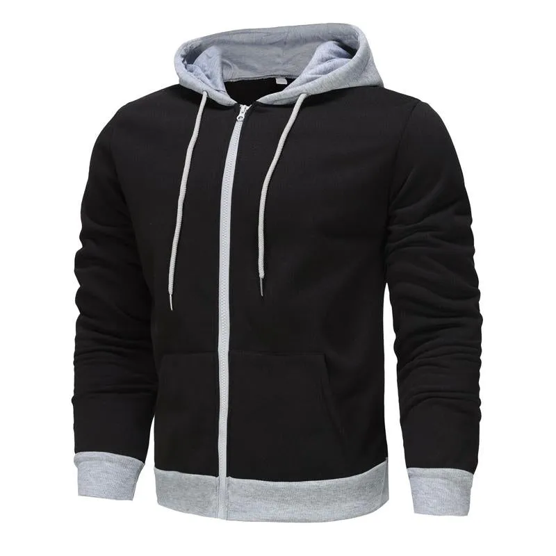 Men's Simple Zip Hooded Cardigan Jacket 21910287U sold by Manly product image thumbnail 2
