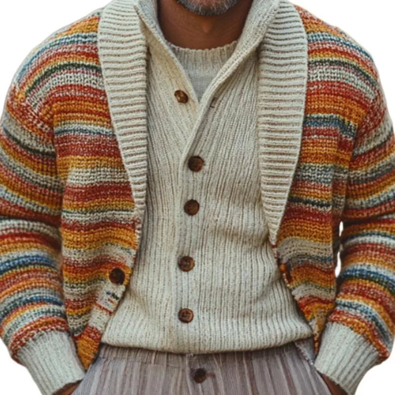 Men's Retro Casual Lapel Knit Cardigan 57258541F sold by Manly product image thumbnail 3