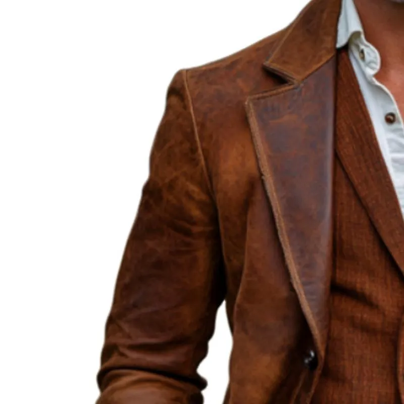 Men's Retro Lapel Suit Jacket 63128551F sold by Manly product image thumbnail 4