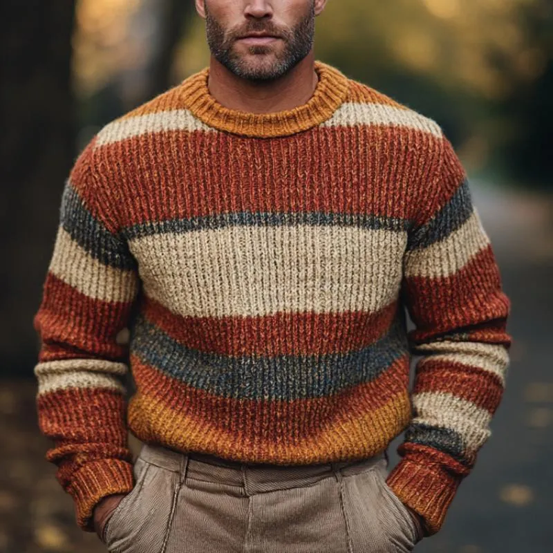 Men's Classic Striped Crew Neck Sweater 92921951F sold by Manly product image thumbnail 2