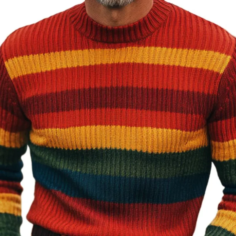 Men's Casual Round Neck Pullover Knitted Sweater 62983245F sold by Manly product image thumbnail 3