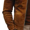 Men's Classic Slim Stand Collar Zip Suede Jacket 96774951F sold by Manly