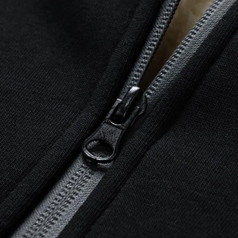 Men's Casual Stand Collar Lambskin Warm Jacket 07471521F sold by Manly product image thumbnail 5