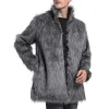 Men's Classic Stand Collar Faux Fur Coat 59589385F sold by Manly