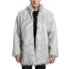 Men's Classic Stand Collar Faux Fur Coat 59589385F sold by Manly
