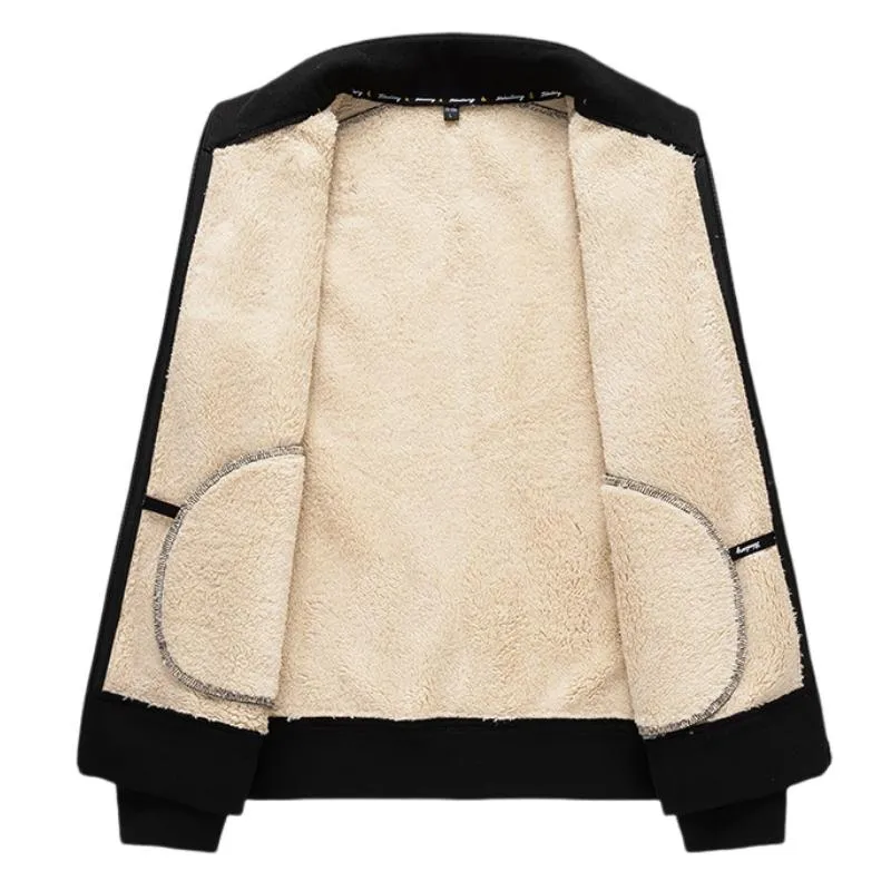 Men's Outdoor Leisure Stand Collar Lambskin Warm Jacket 00929270F sold by Manly product image thumbnail 4