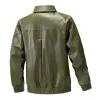 Men's Classic Casual Lapel Leather Jacket 19775422F sold by Manly