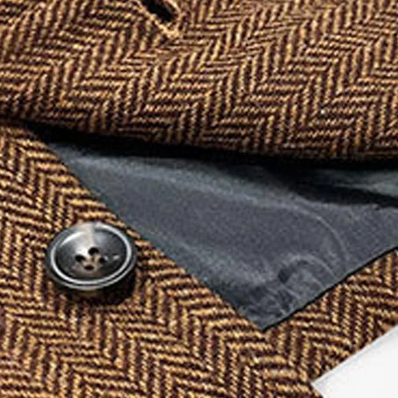 Men's Vintage Tweed Single Breasted Lapel Vest 73903470X sold by Manly product image thumbnail 5