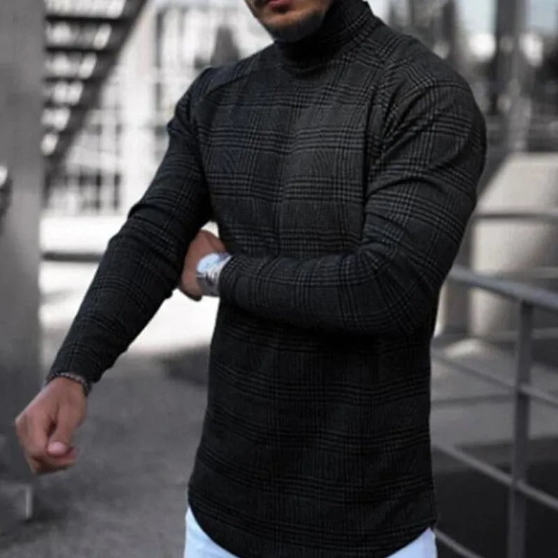 Men's Plaid Print Casual Long Sleeve T-Shirt 67160061X sold by Manly product image thumbnail 2