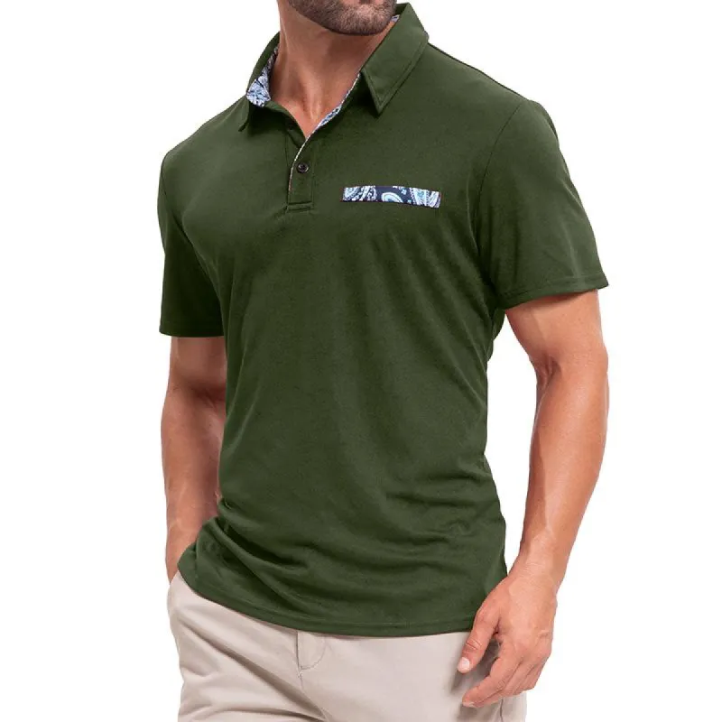 Men's Casual Lapel Short-sleeved POLO Shirt 24729681X sold by Manly