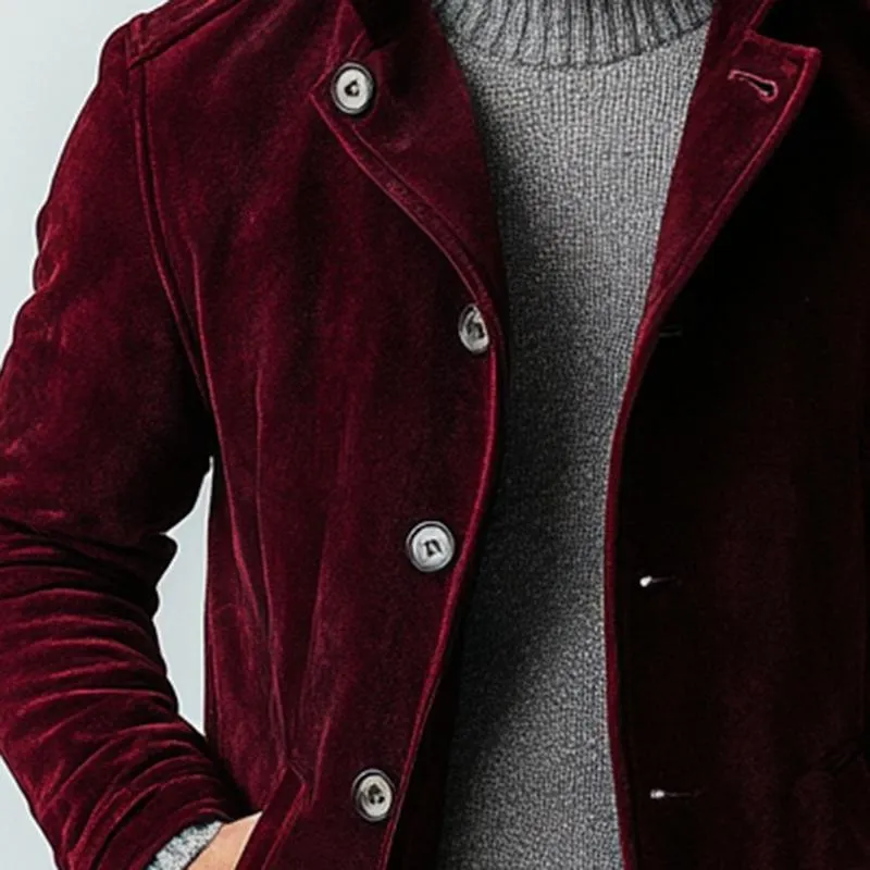 Men's Vintage Suede Single Breasted Mid-Length Coat 46118477Y sold by Manly product image thumbnail 2