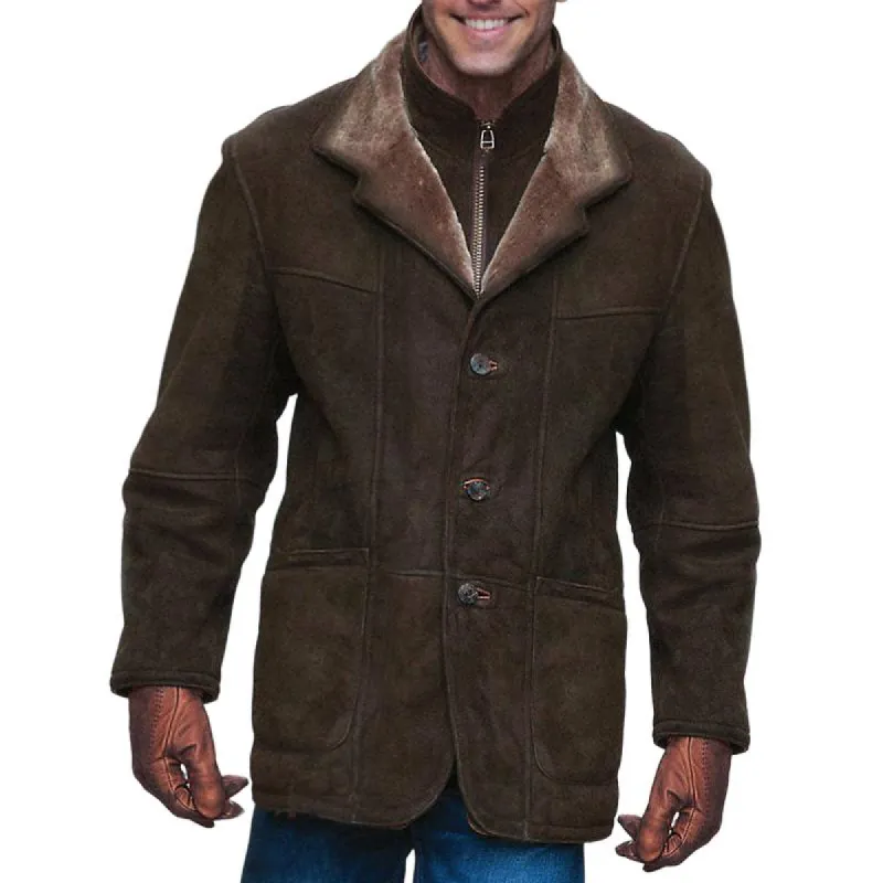 Men's Classic Lapel Suede Insulated Jacket 59784243F sold by Manly
