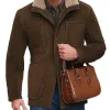Men's Vintage Stand Collar Suede Composite Fleece Jacket 82577766F sold by Manly