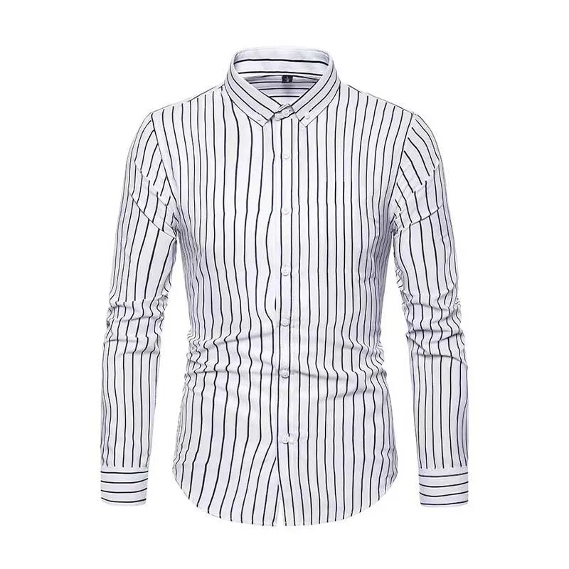 Men's Classic Casual Striped Long Sleeve Shirt 24828740K sold by Manly product image thumbnail 5