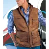 Men's Classic Stand Collar Multi-Pocket Leather Vest 35700902F sold by Manly