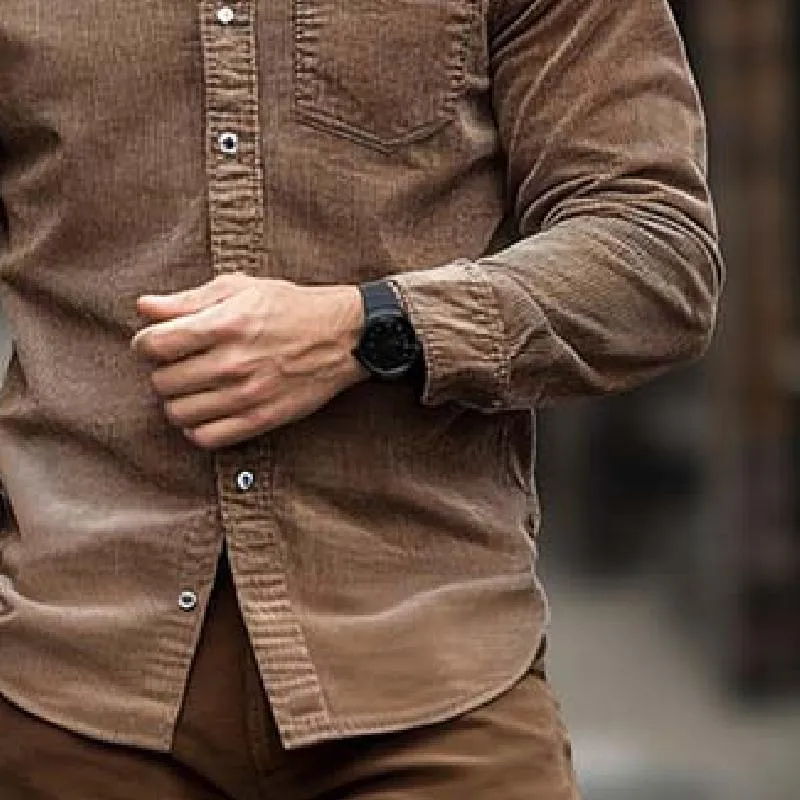 Men's Classic Casual Pocket Corduroy Long Sleeve Shirt 10485273K sold by Manly product image thumbnail 4