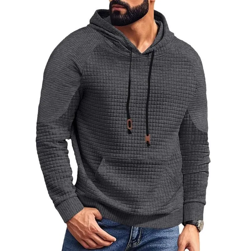 Men's Casual Stitching Waffle Hoodie 13623092Y sold by Manly