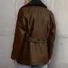 Men's Vintage Wool Plush Collar Double Breasted Mid-length Coat 61310598Y sold by Manly