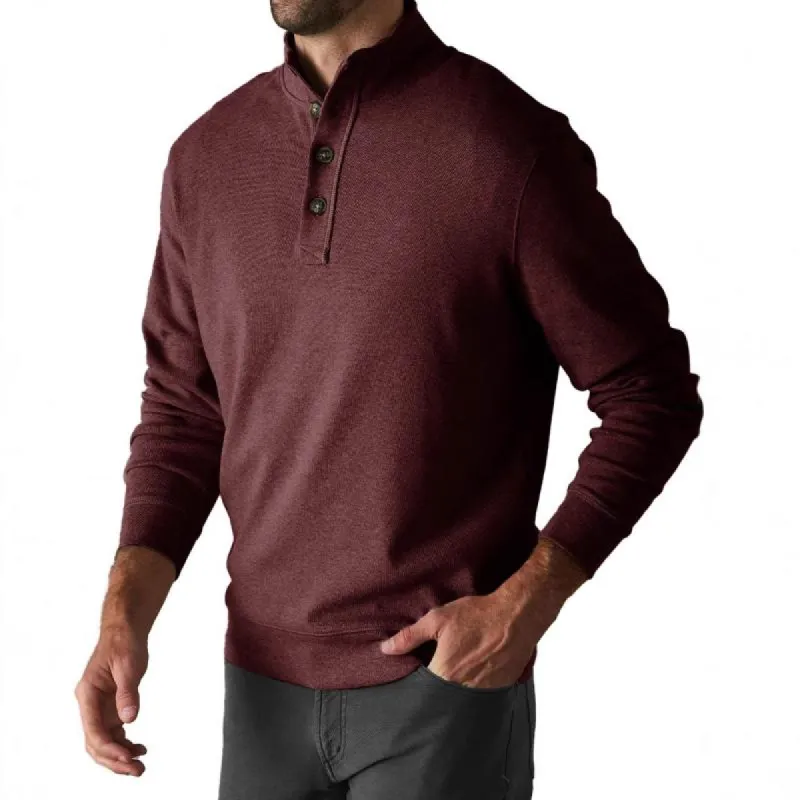 Men's Casual Solid Color Button Turtleneck Long Sleeve Sweatshirt 45488139Y sold by Manly
