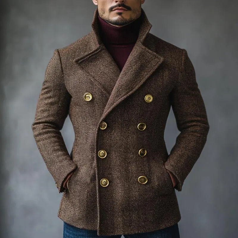 Men's Vintage Herringbone Double Breasted Blazer 76474565Y sold by Manly product image thumbnail 3