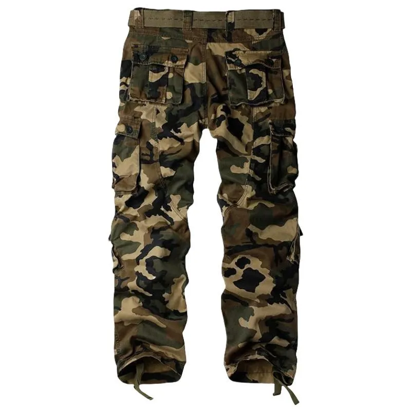 Men's Camo Cotton Multi-pocket Zipper Decor Straight Cargo Pants 40263270Z sold by Manly product image thumbnail 5