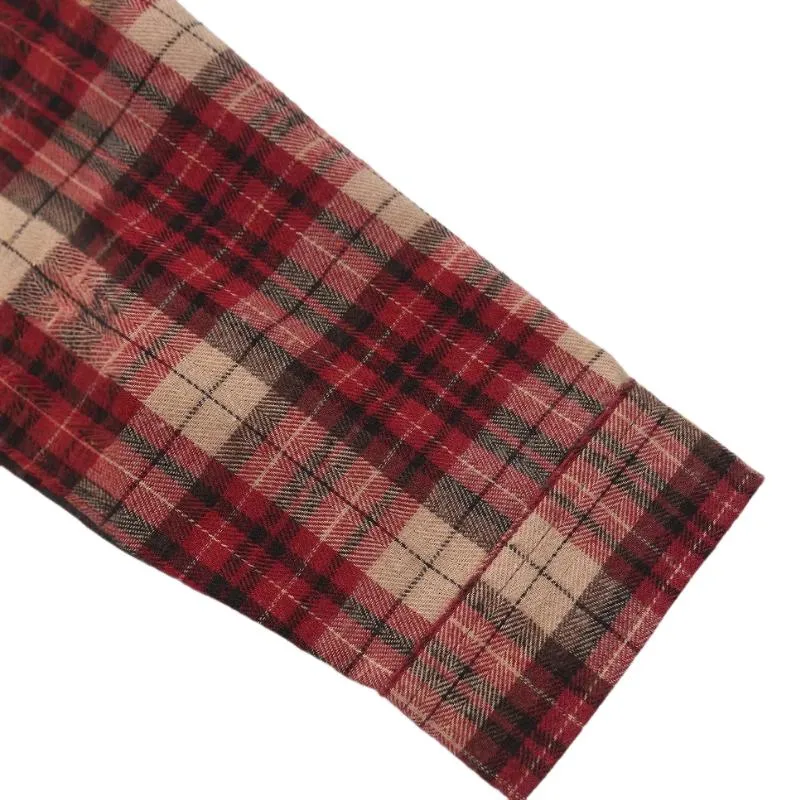 Men's Retro Casual Plaid Lapel Long Sleeve Shirt 87606277TO sold by Manly product image thumbnail 4