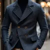 Men's Vintage Wool Blend Notch Lapel Double Breasted Slim Blazer 78712418M sold by Manly