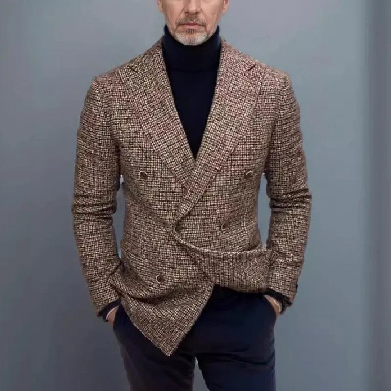 Men's Classic Vintage Double Breasted Check Blazer 10085887K sold by Manly product image thumbnail 2